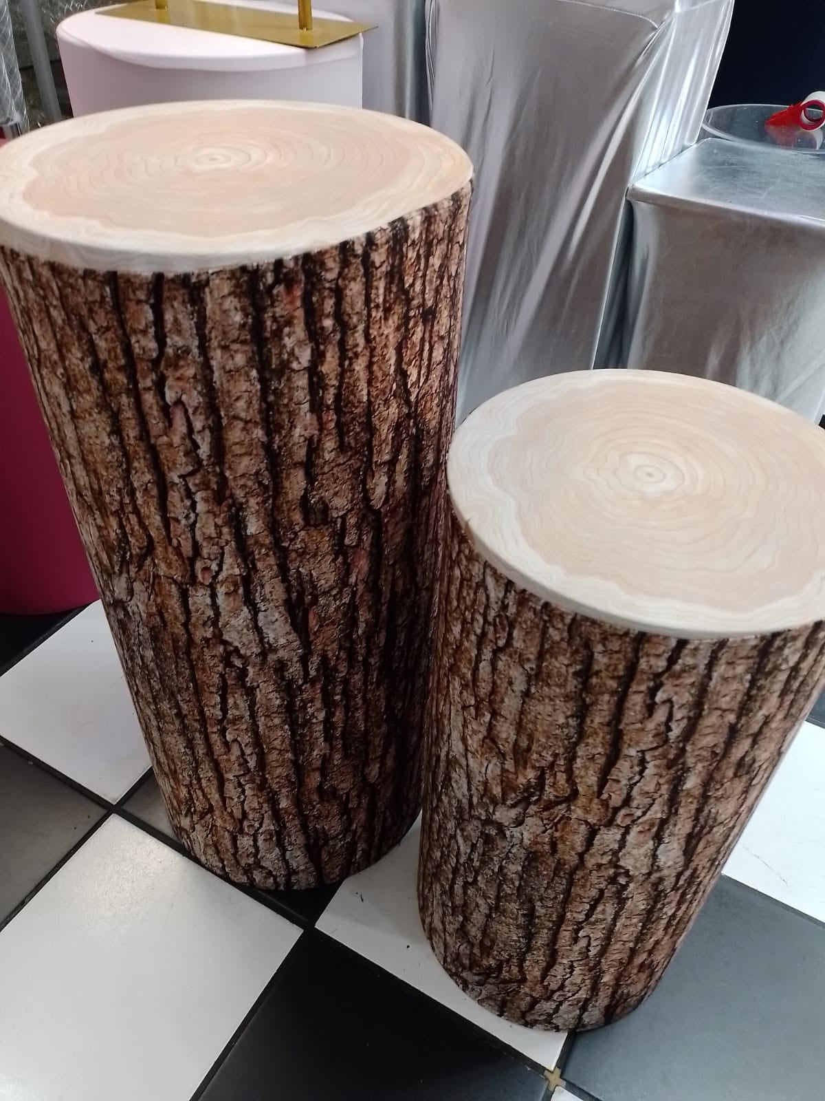 Covers Cilindros Spandex Madera