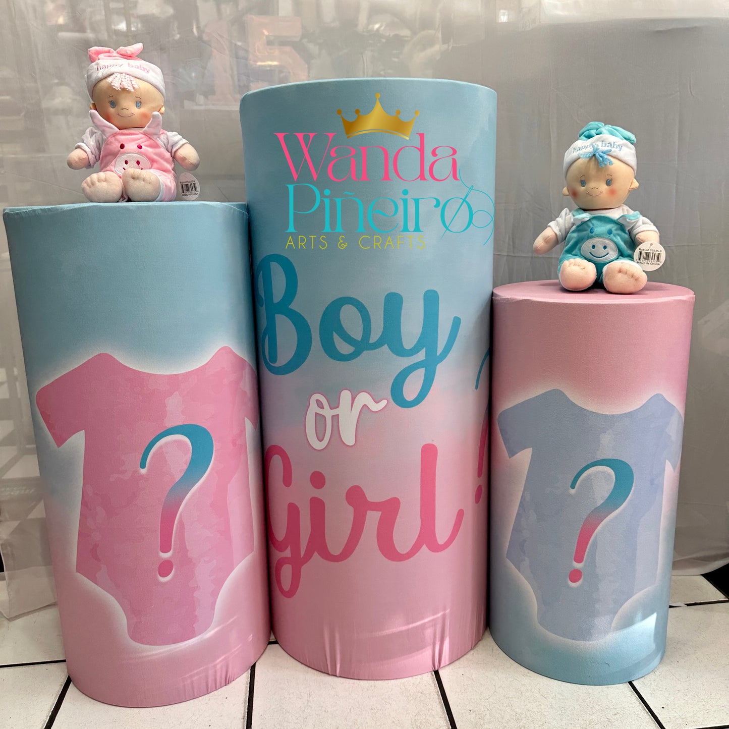Gender Reveal Spandex Cover Set