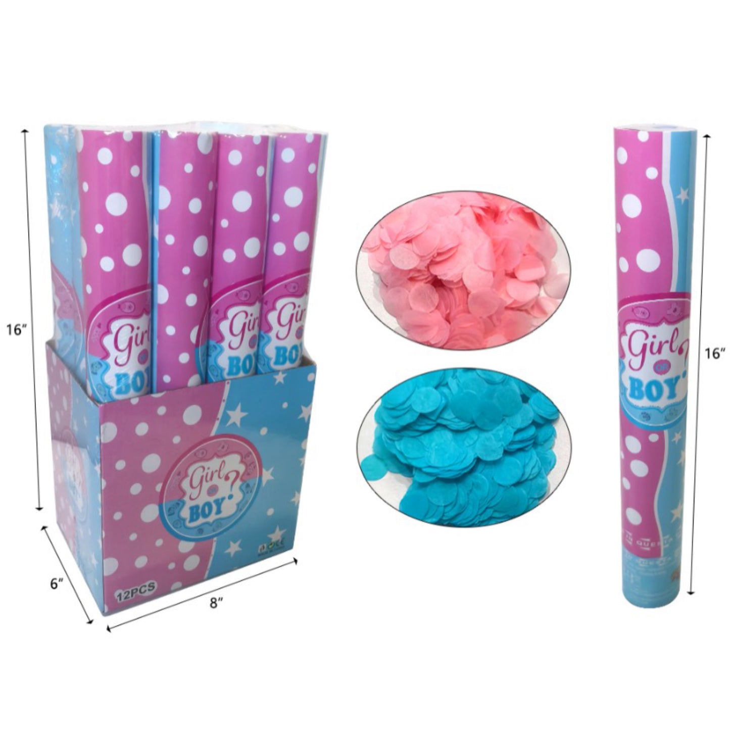 Gender Reveal Confetti Popper