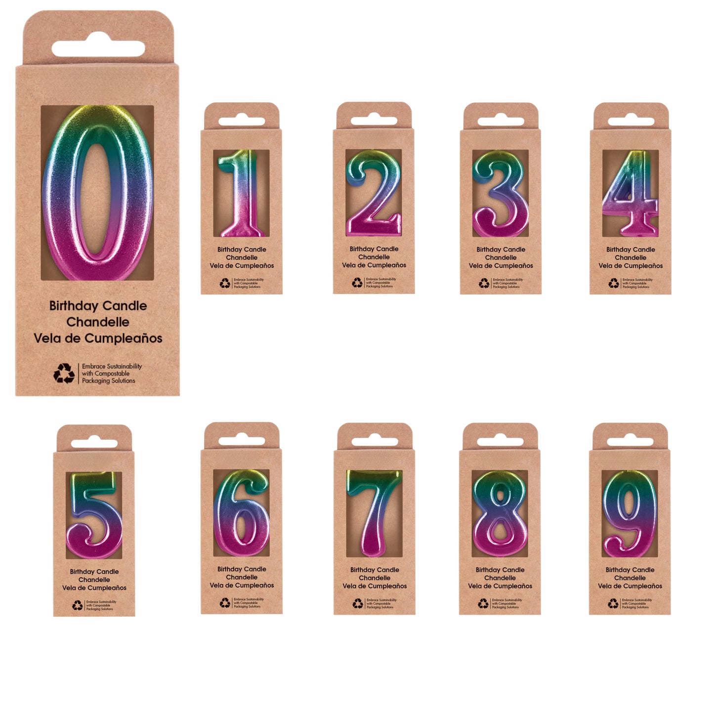 Velas Números Multi