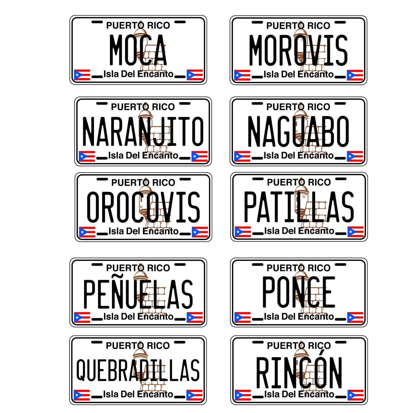 Tablillas Municipios PR