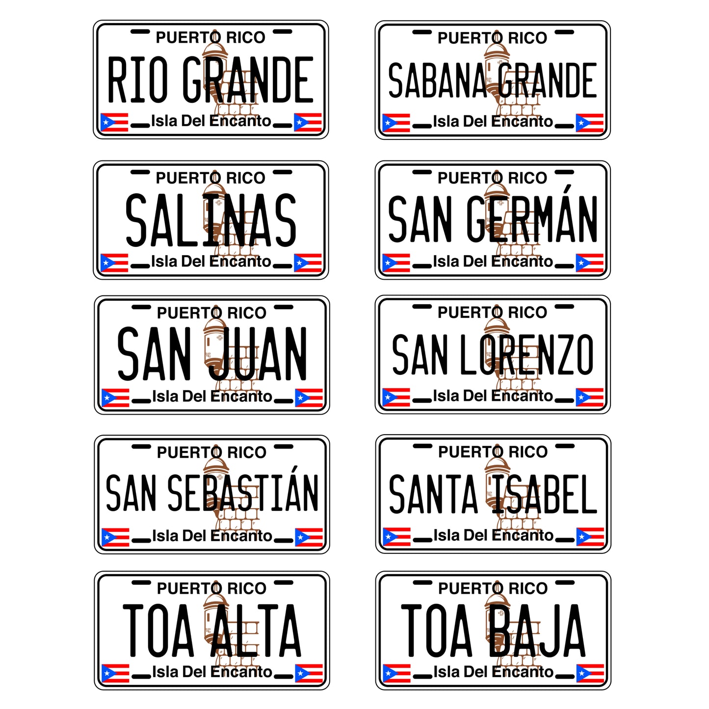 Tablillas Municipios PR