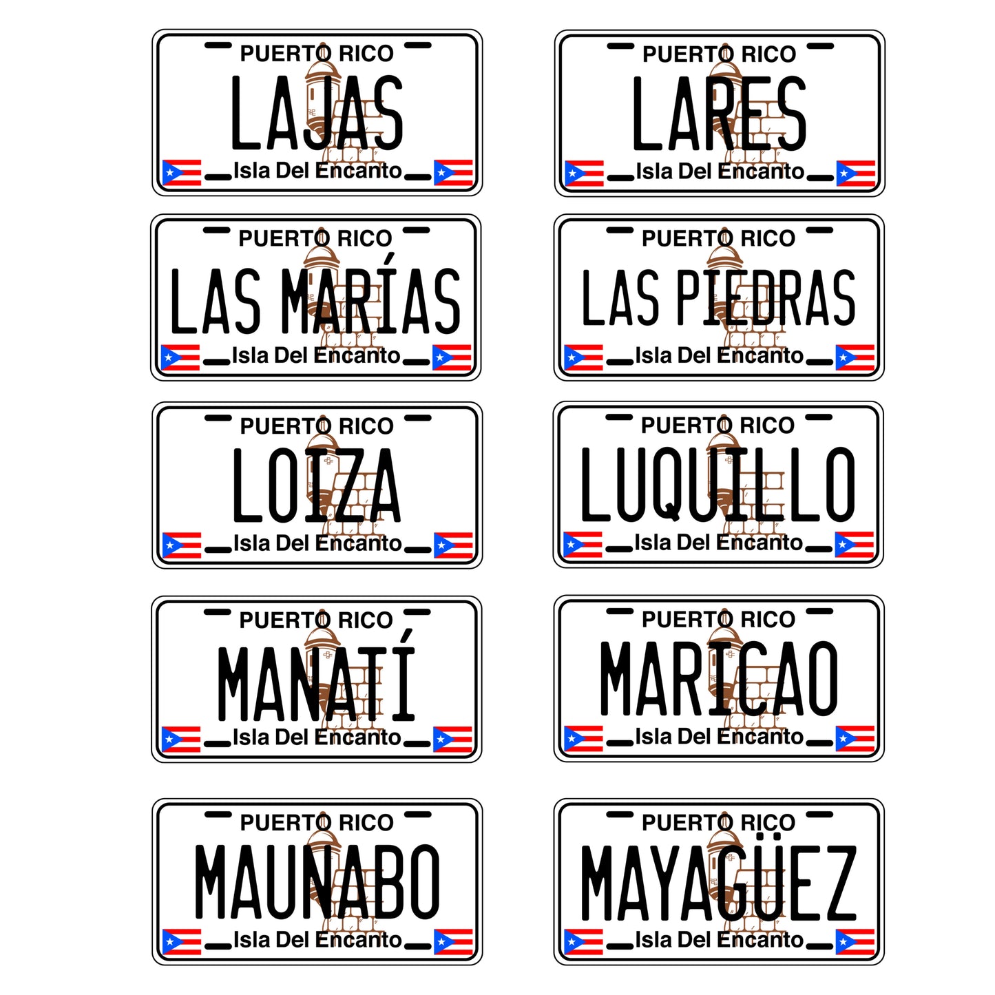 Tablillas Municipios PR