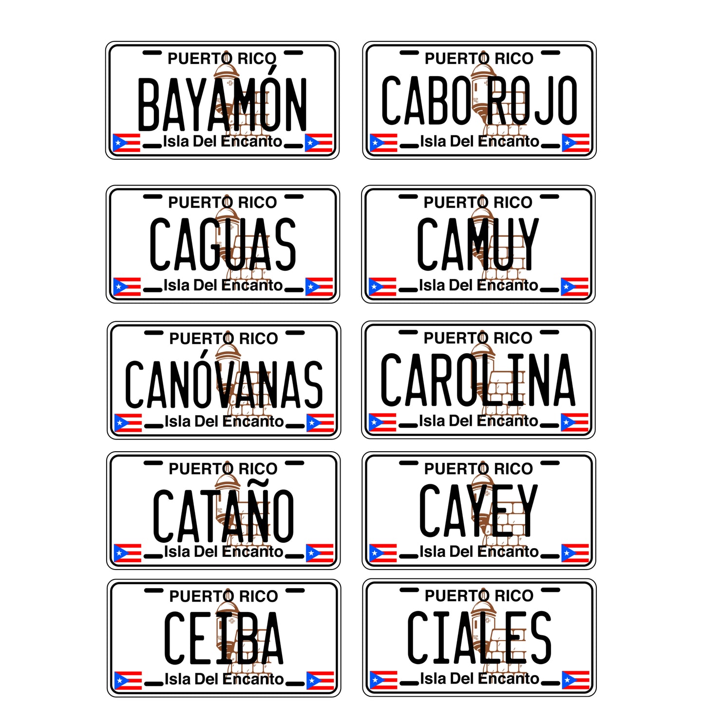 Tablillas Municipios PR