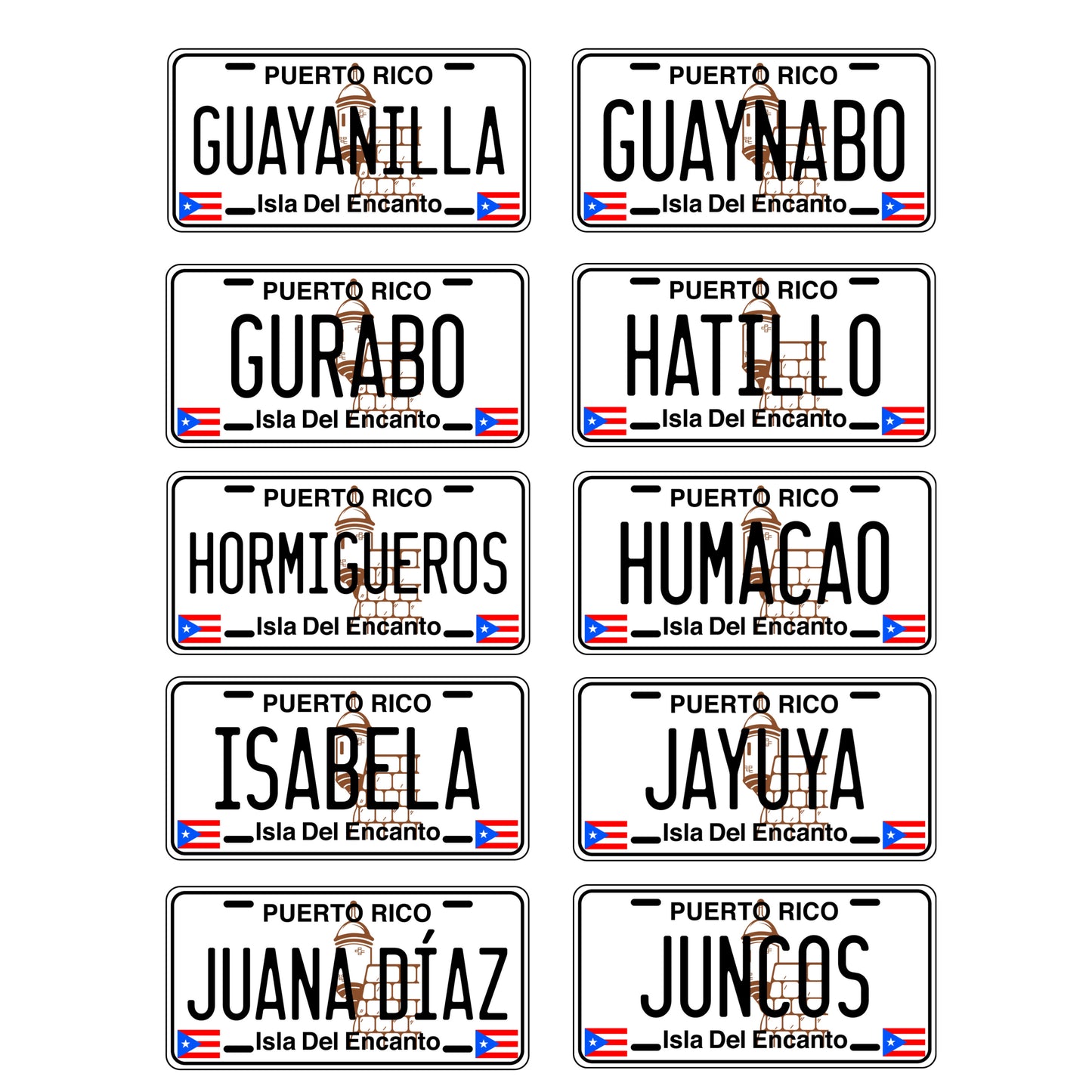 Tablillas Municipios PR