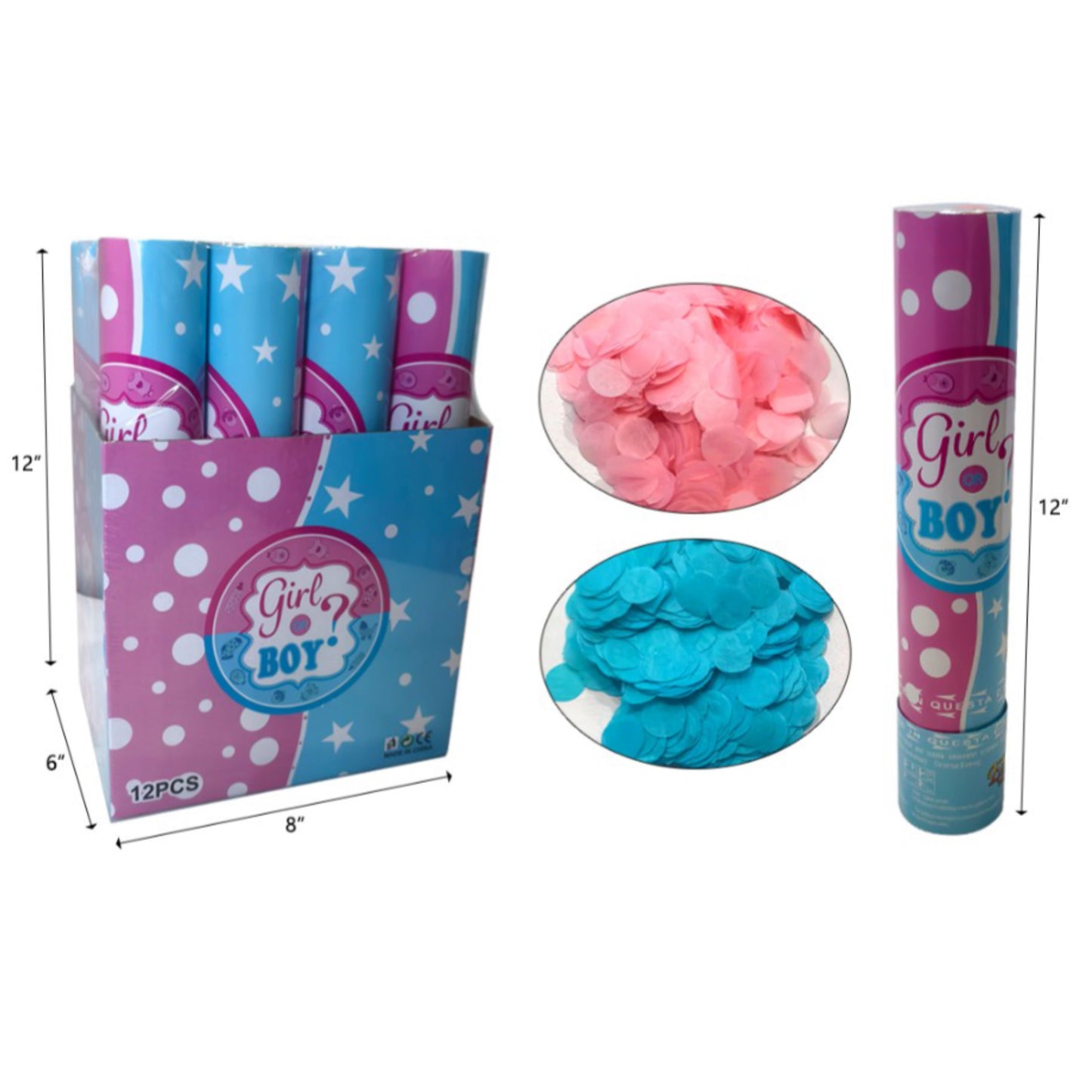 Gender Reveal Confetti Popper