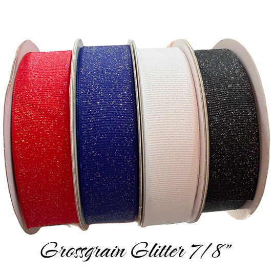 Grossgrain Glitter 7/8"