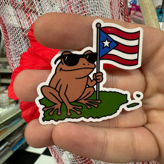 Coqui Mapa-Bandera